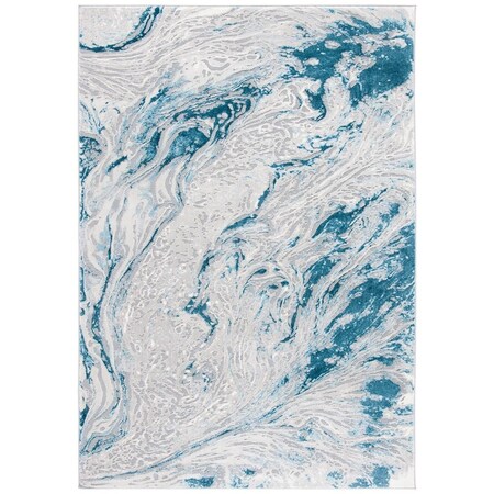 Safavieh 8 x 10 ft. Meadow 500 Power Loomed Rectangle Area Rug Grey & Blue MDW568F-8